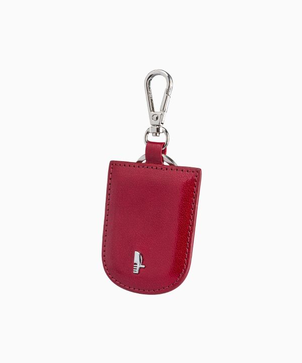 Skórzany czerwony elegancki brelok