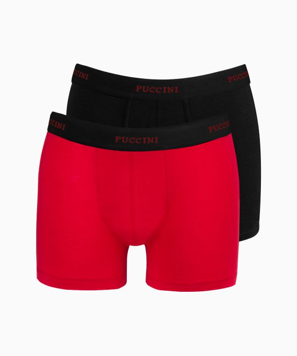 Bokserki męskie dwupak rozmiar L czarne i czerwone