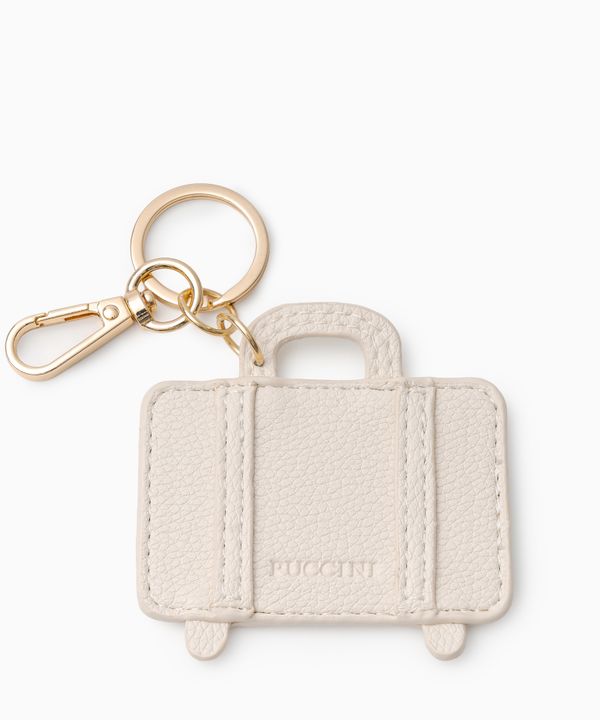 Charms do torebki walizka jasnobeżowa