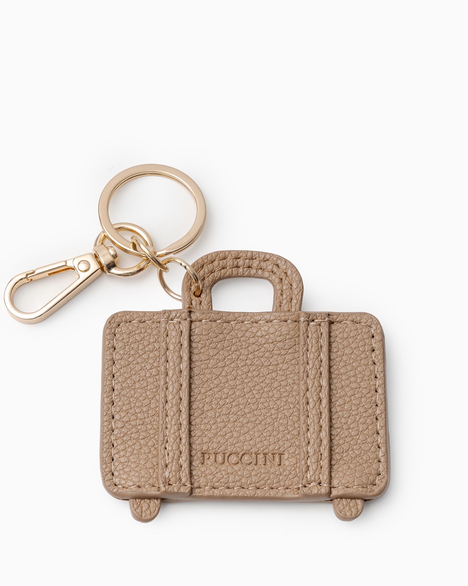 Charms do torebki walizka beżowa