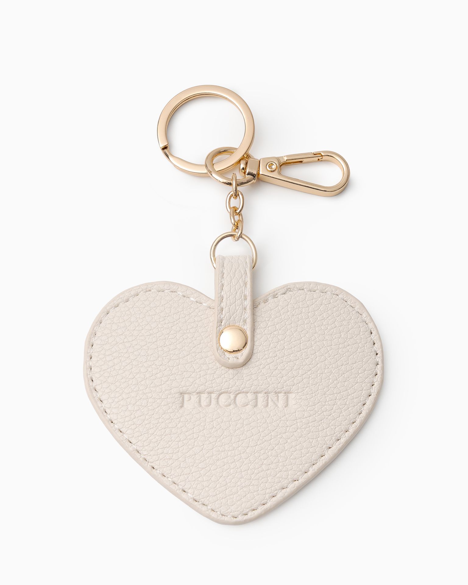 Charms do torebki serce jasnobeżowe