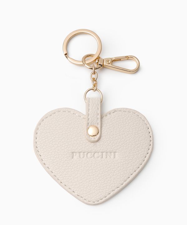 Charms do torebki serce jasnobeżowe