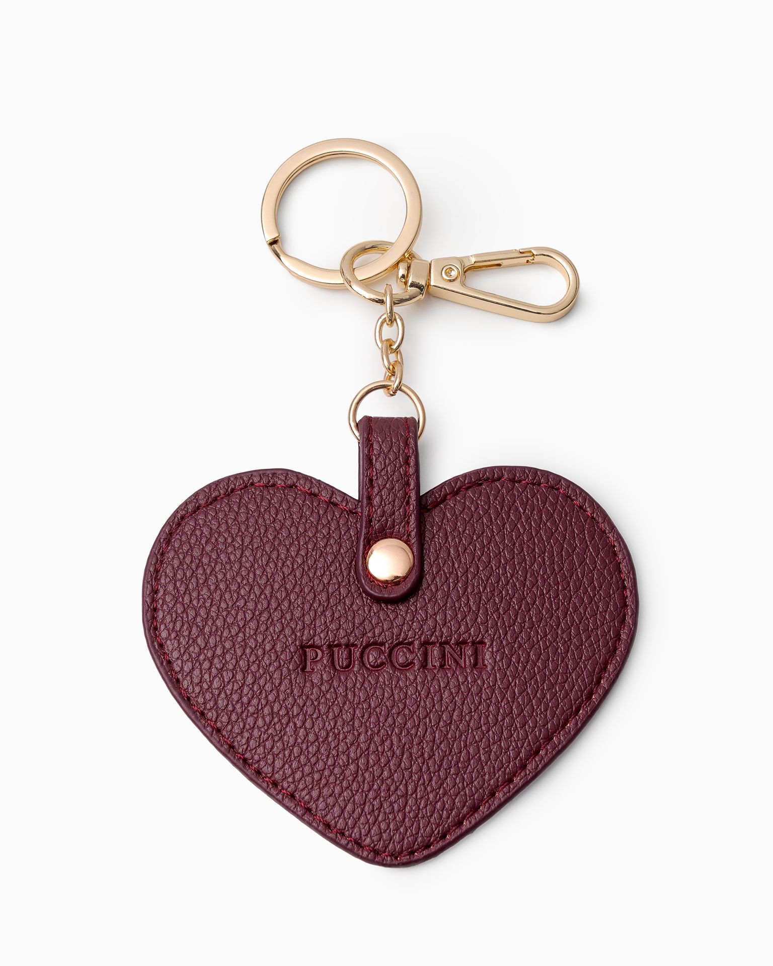 Charms do torebki serce burgundowe