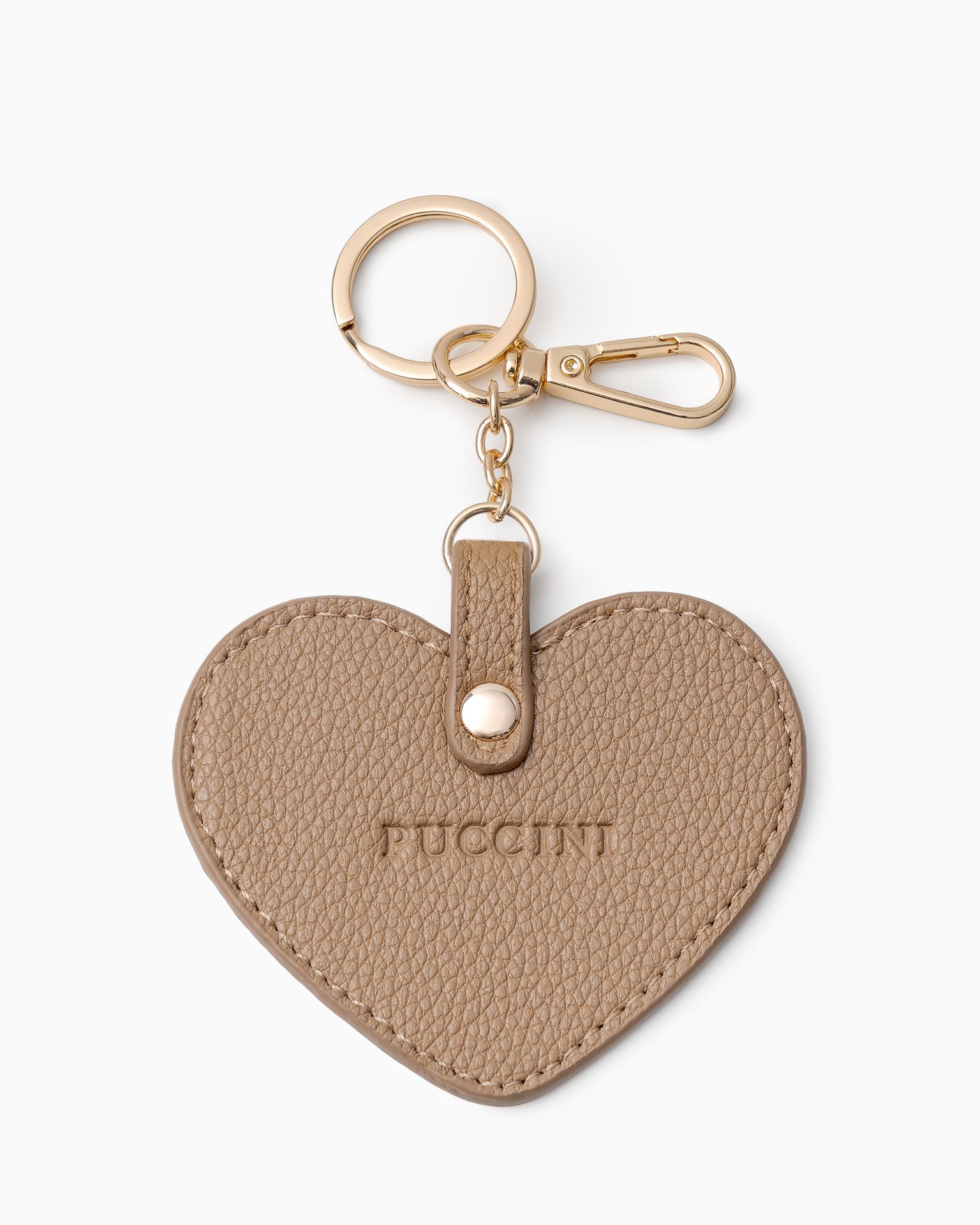 Charms do torebki serce beżowe