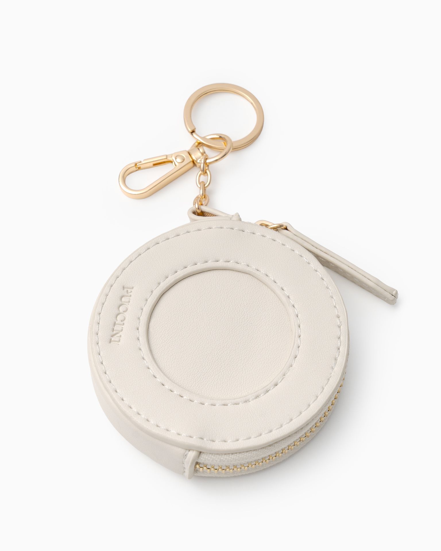 Charms do torebki saszetka na zamek jasnobeżowa