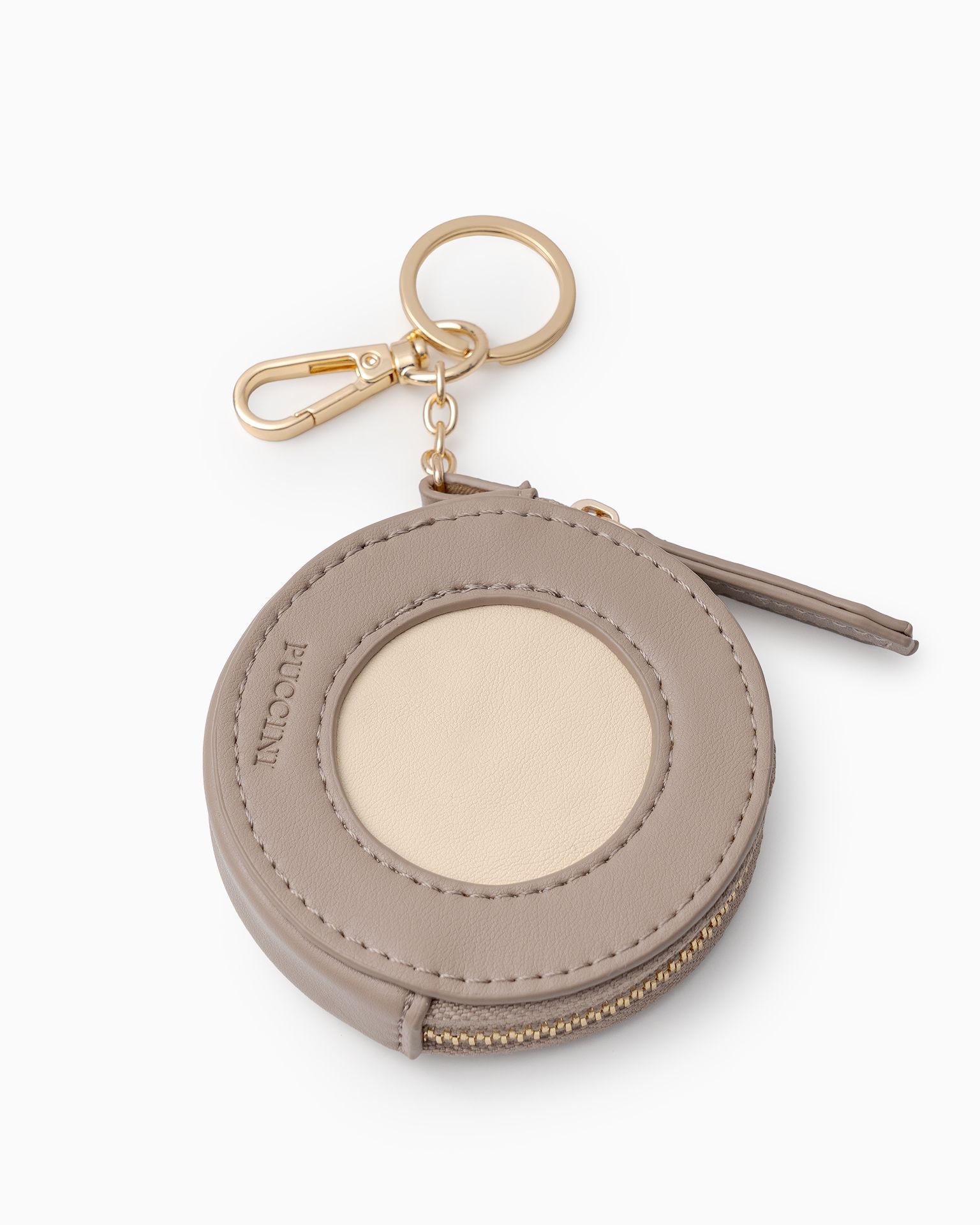 Charms do torebki saszetka na zamek beżowa