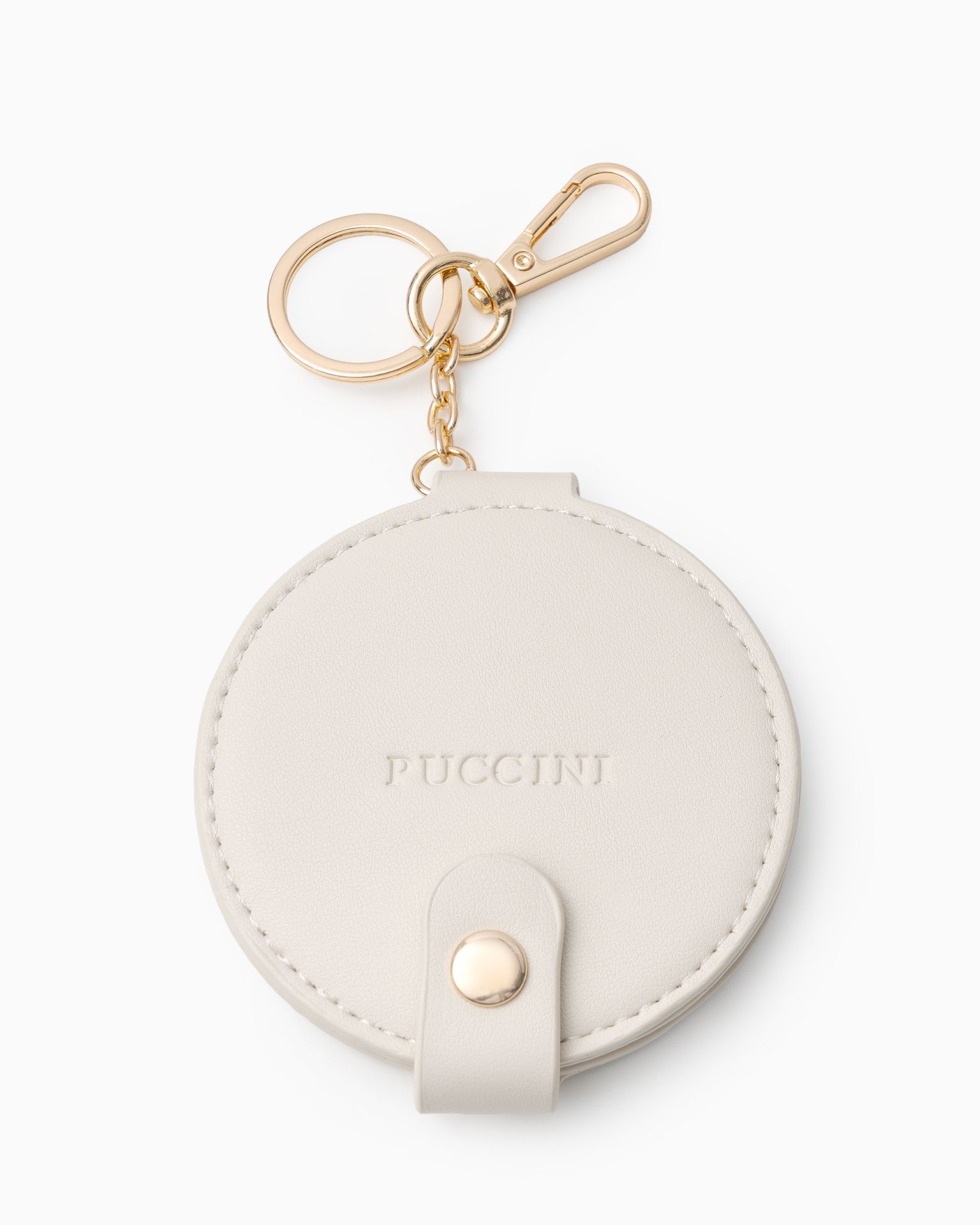 Charms do torebki z lusterkiem jasnobeżowy