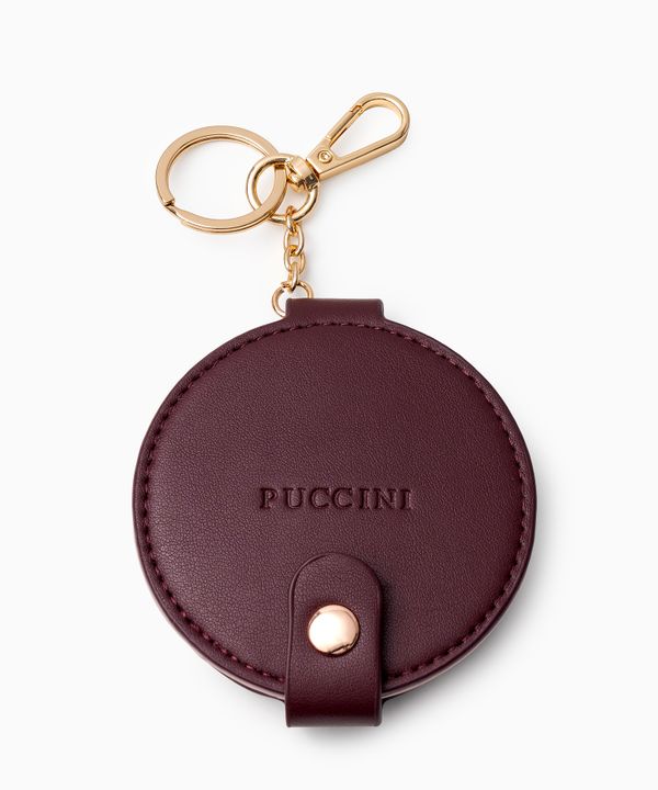 Charms do torebki z lusterkiem burgundowy