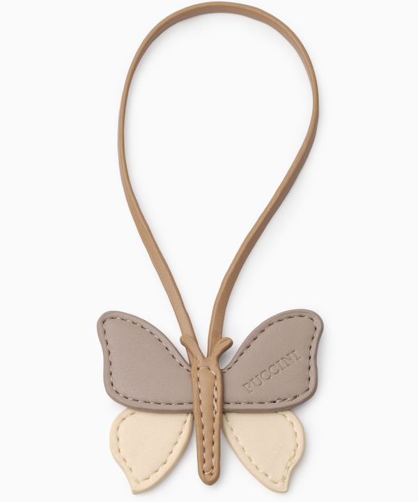 Charms do torebki motyl beżowy