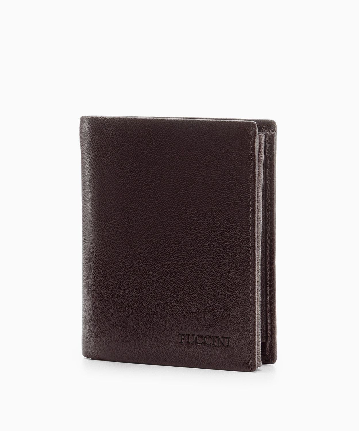 Portfel męski brązowy ze skóry naturalnej