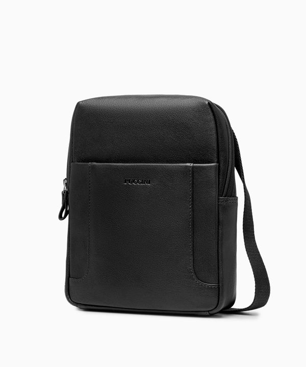 Torba męska duża ze skóry naturalnej czarna