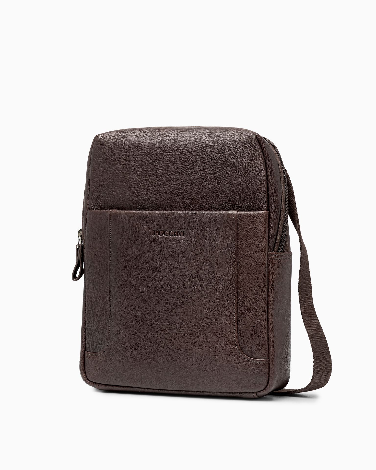 Torba męska duża ze skóry naturalnej brązowa