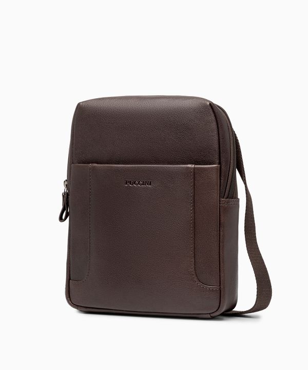 Torba męska duża ze skóry naturalnej brązowa