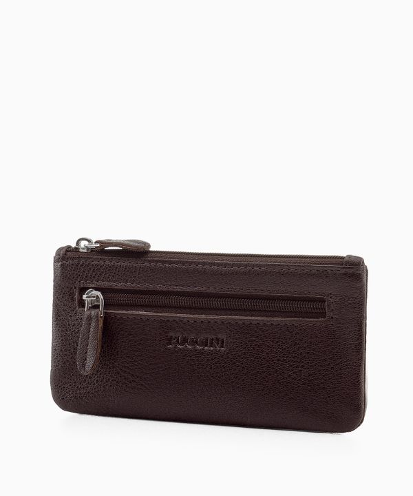 Brązowe skórzane etui na klucze