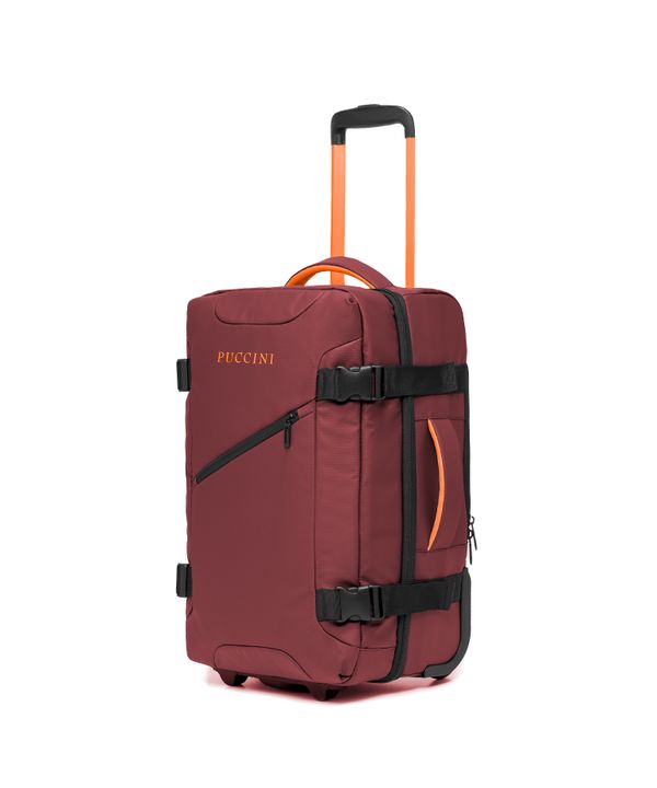 Walizka kabinowa z funkcją plecaka czerwona