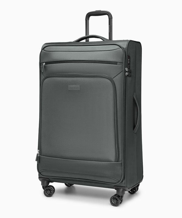 Walizka duża miękka szara