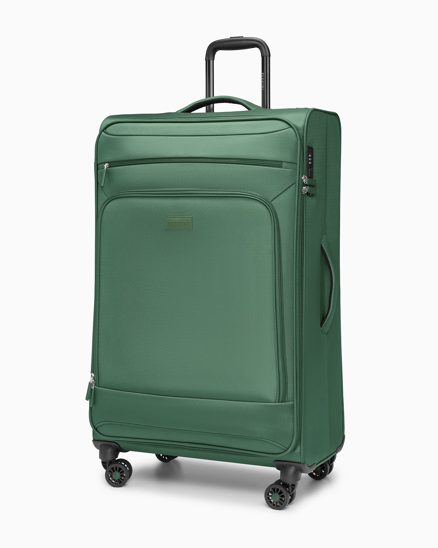 Walizka duża miękka zielona