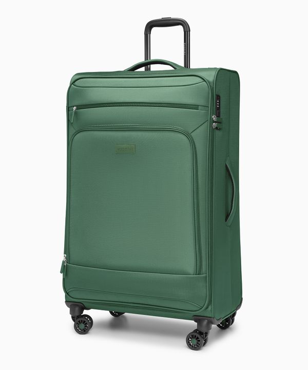 Walizka duża miękka zielona