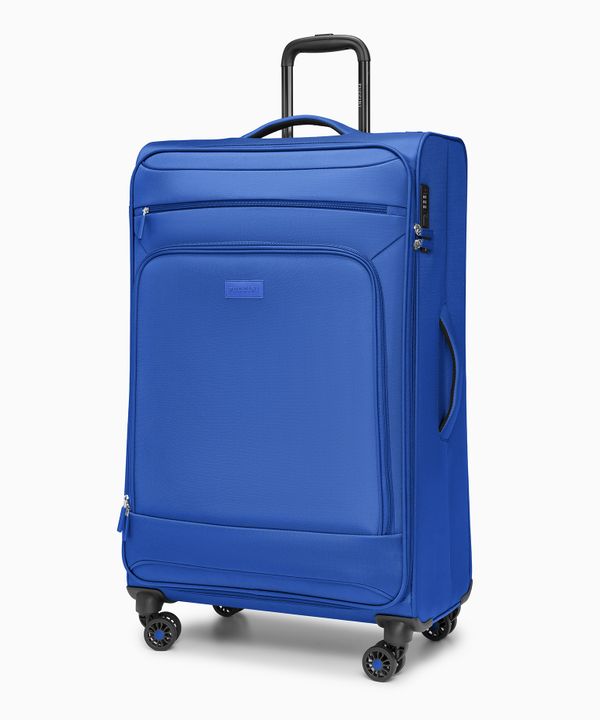 Walizka duża miękka niebieska