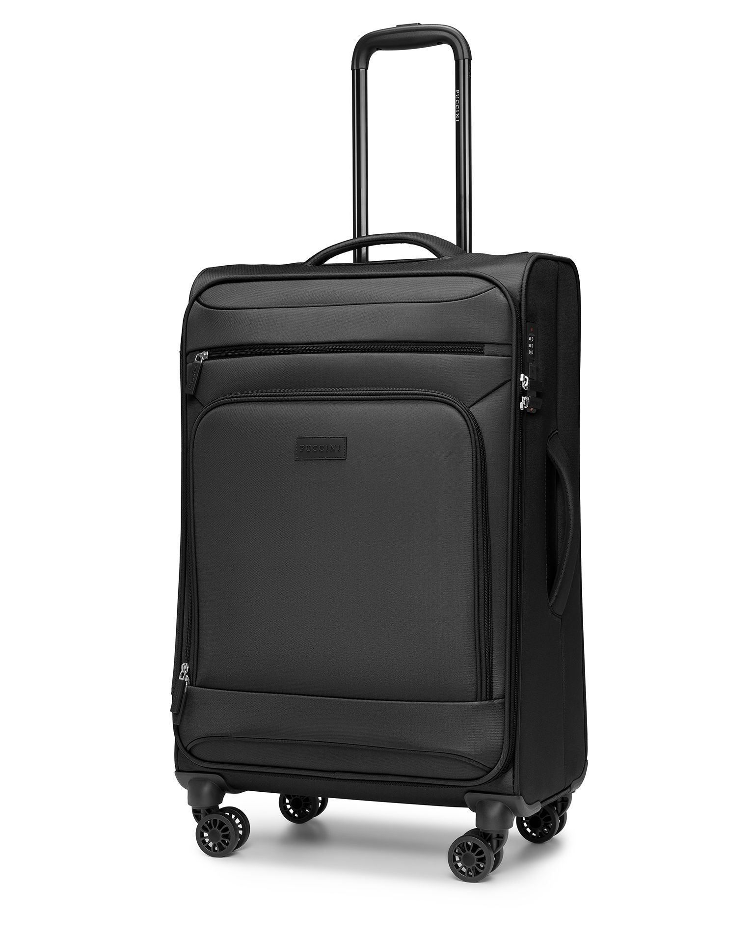 Walizka średnia miękka czarna