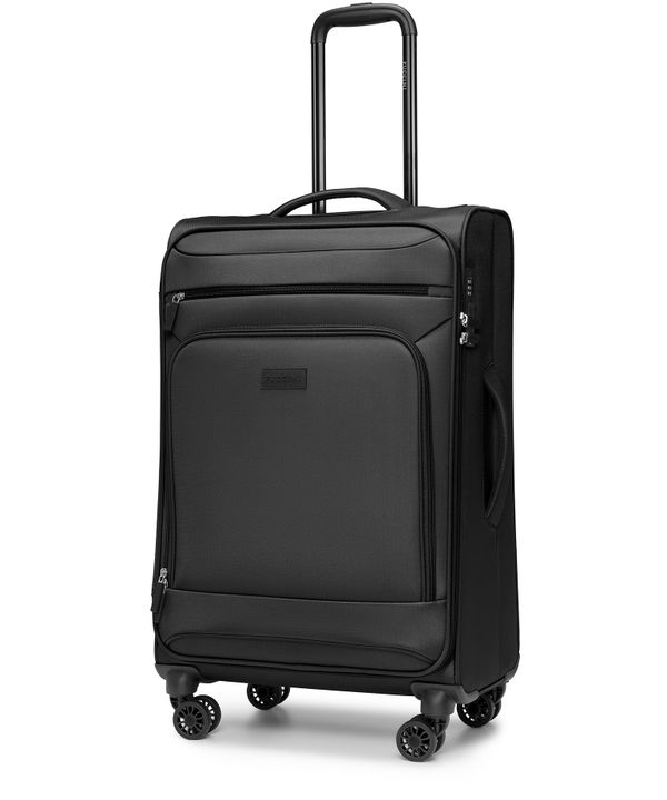 Walizka średnia miękka czarna