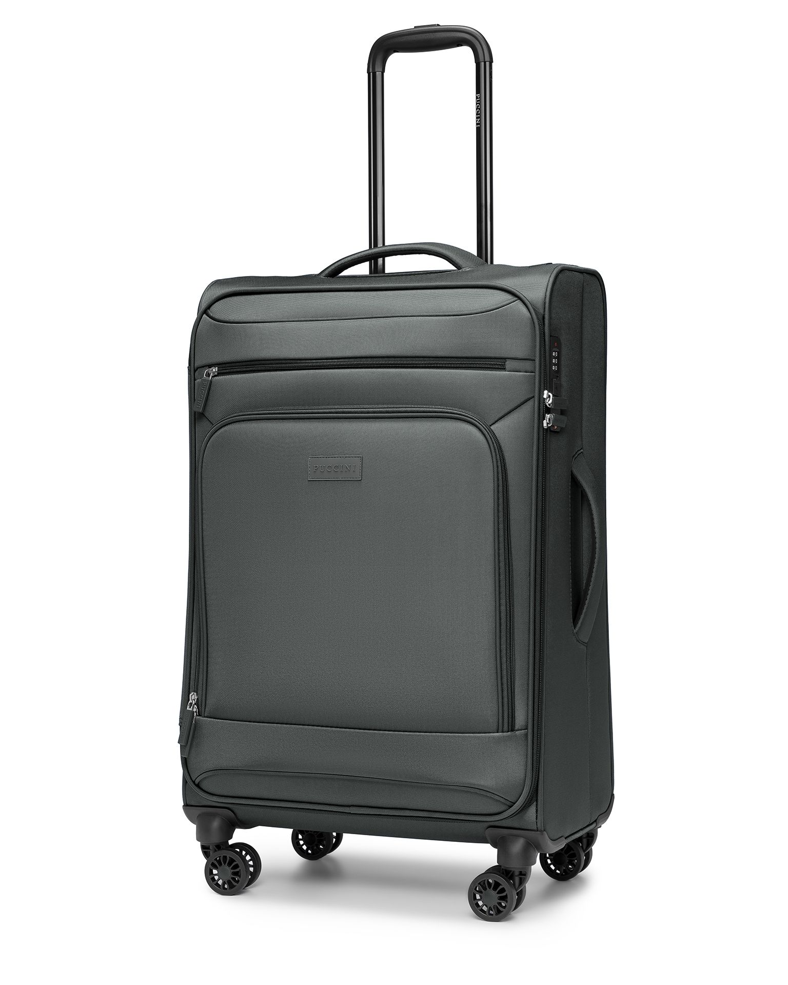 Walizka średnia miękka szara