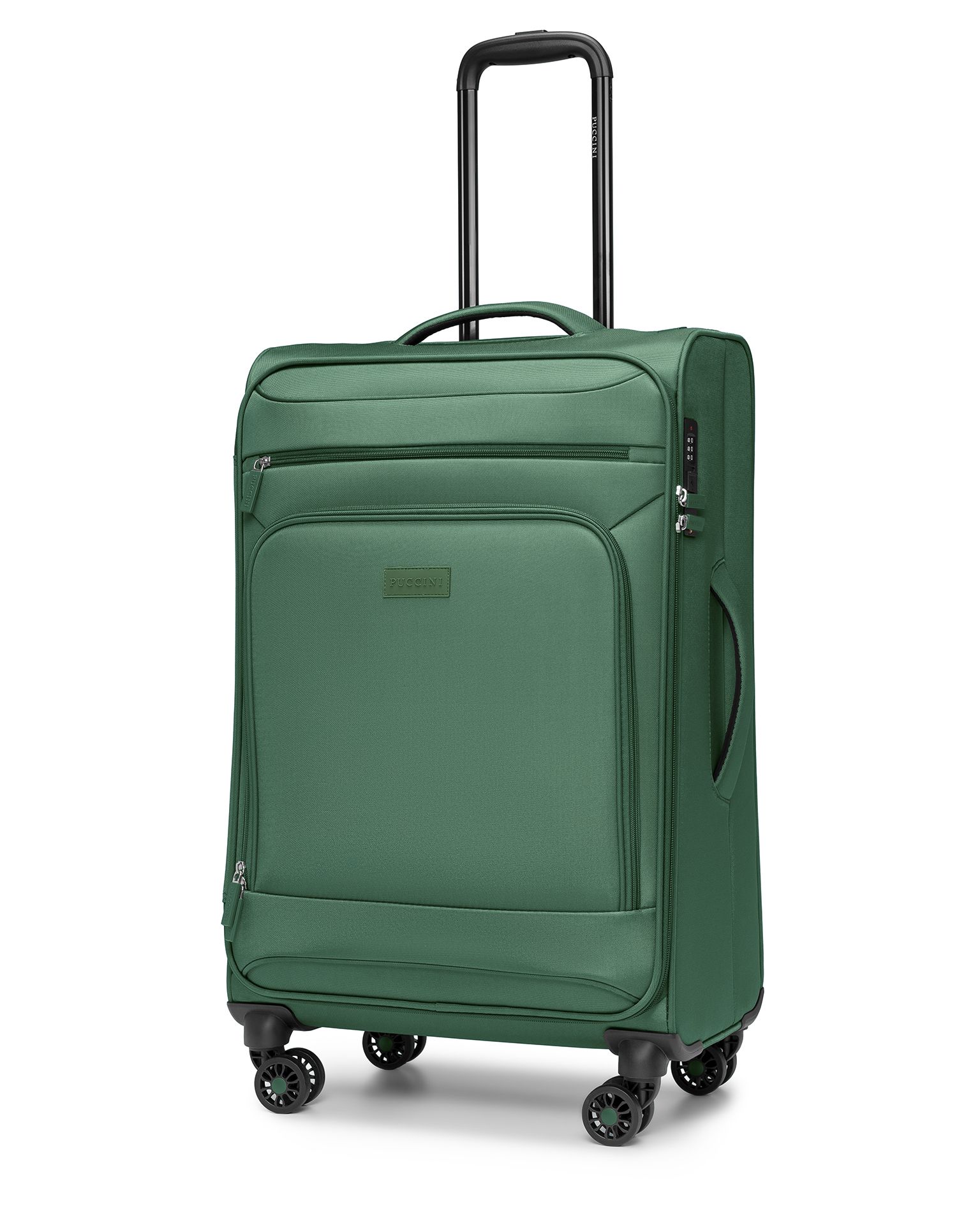 Walizka średnia miękka zielona