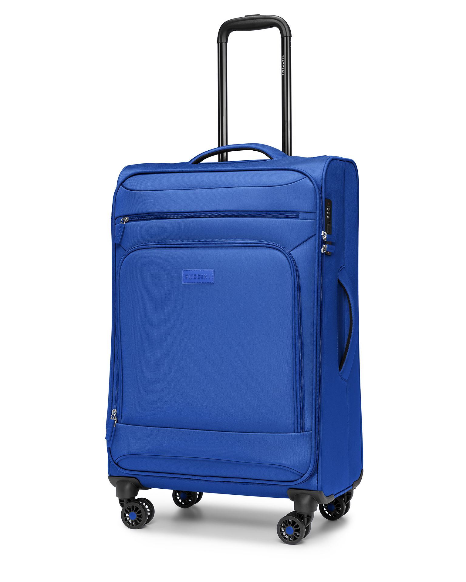 Walizka średnia miękka niebieska