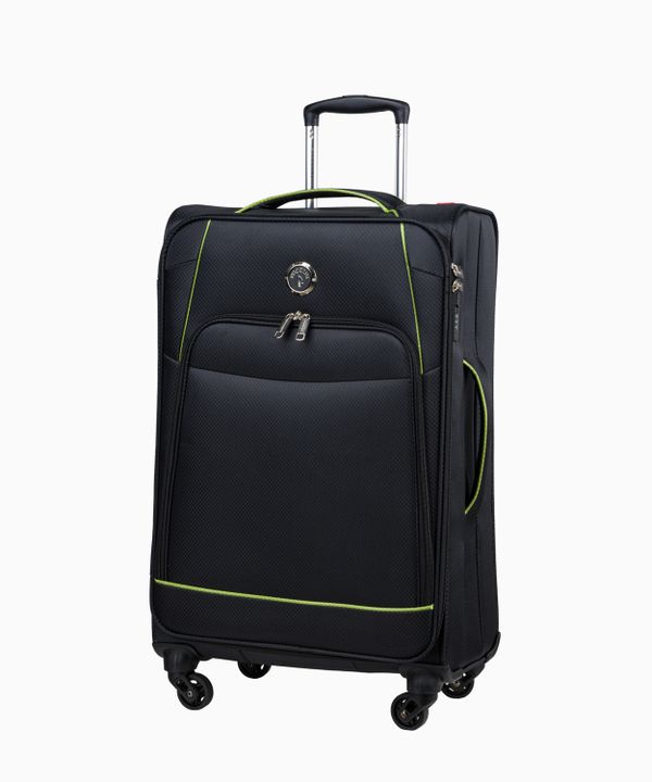 Średnia czarna walizka miękka