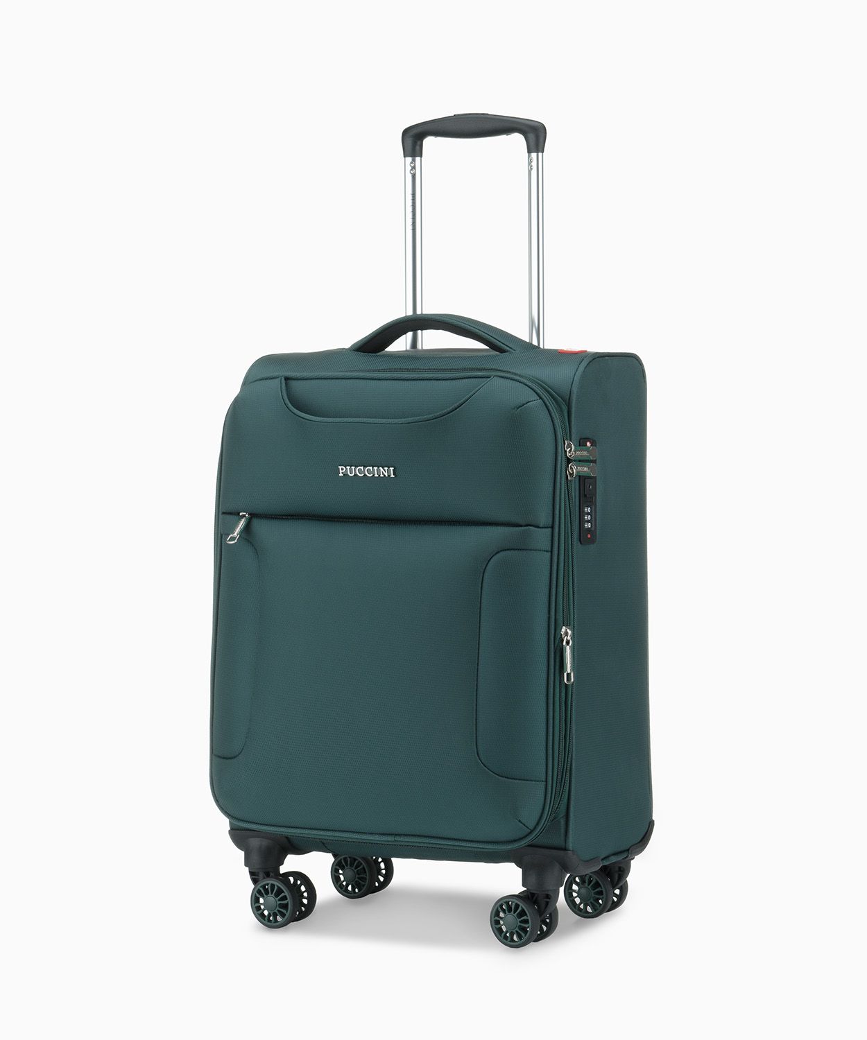 Walizka kabinowa materiałowa ciemnozielona