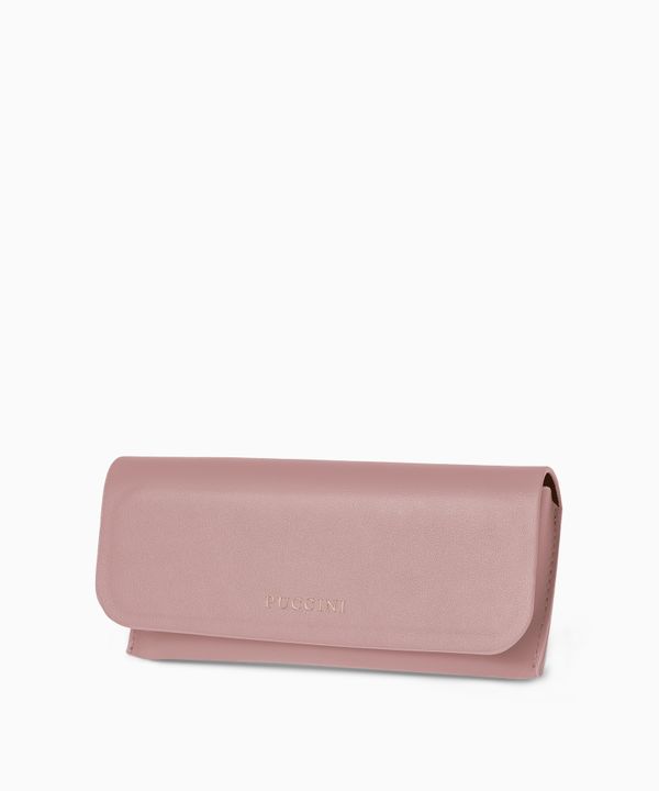 Etui na okulary ze skóry ekologicznej różowe