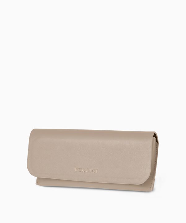 Etui na okulary ze skóry ekologicznej beżowe