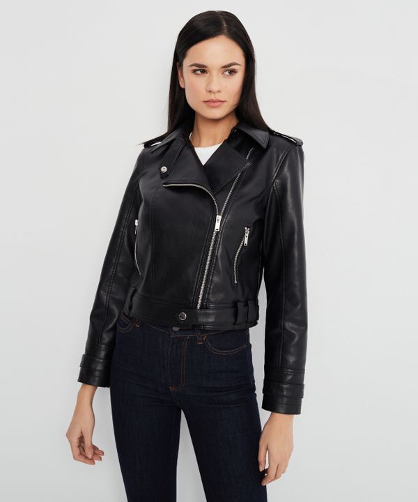 Damska ramoneska z ozdobnym paskiem rozmiar S