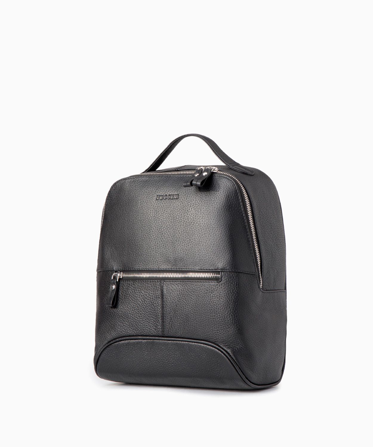 Skórzany plecak damski o fakturze groszkowanej 