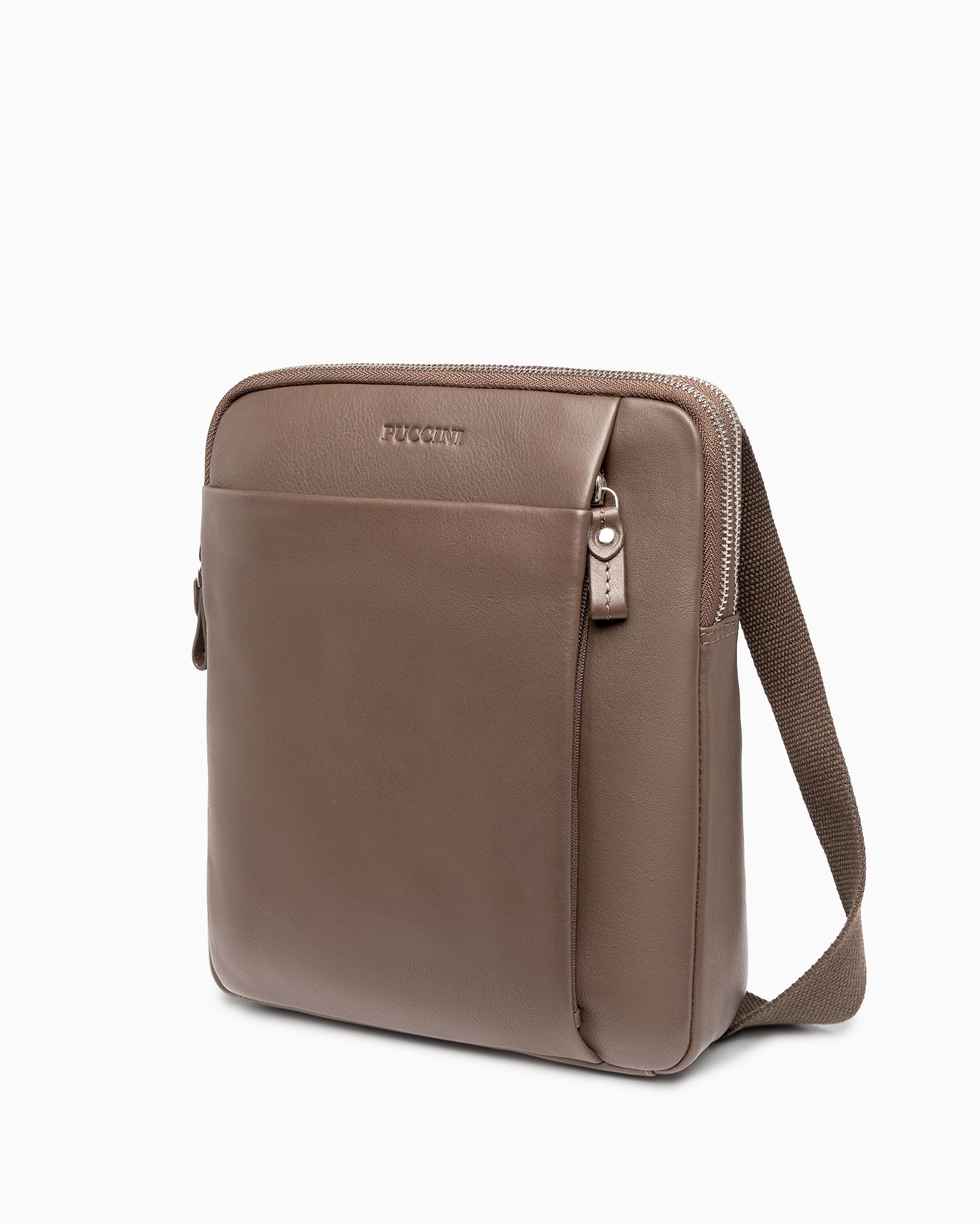 Torba męska skórzana duża brązowa