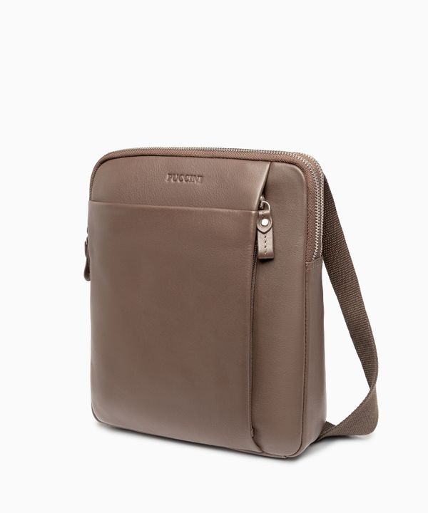 Torba męska skórzana duża brązowa