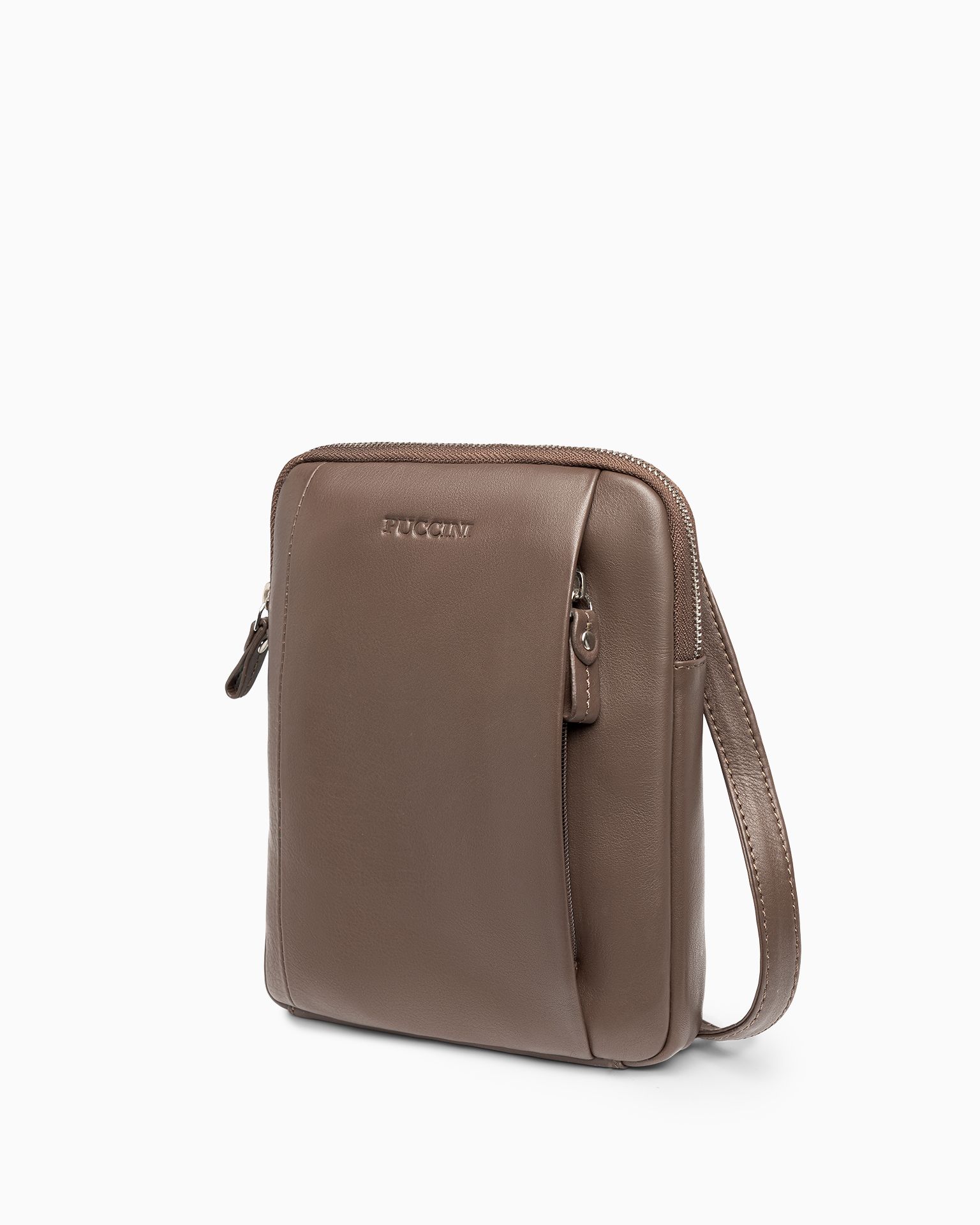 Torba męska skórzana crossbody brązowa