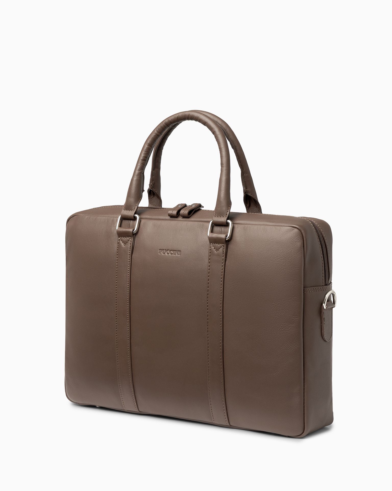 Torba na laptopa 15,6 cali skórzana brązowa