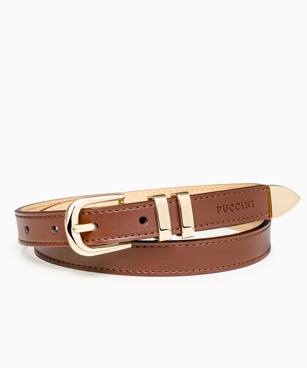 Pasek damski skórzany brązowy rozmiar M