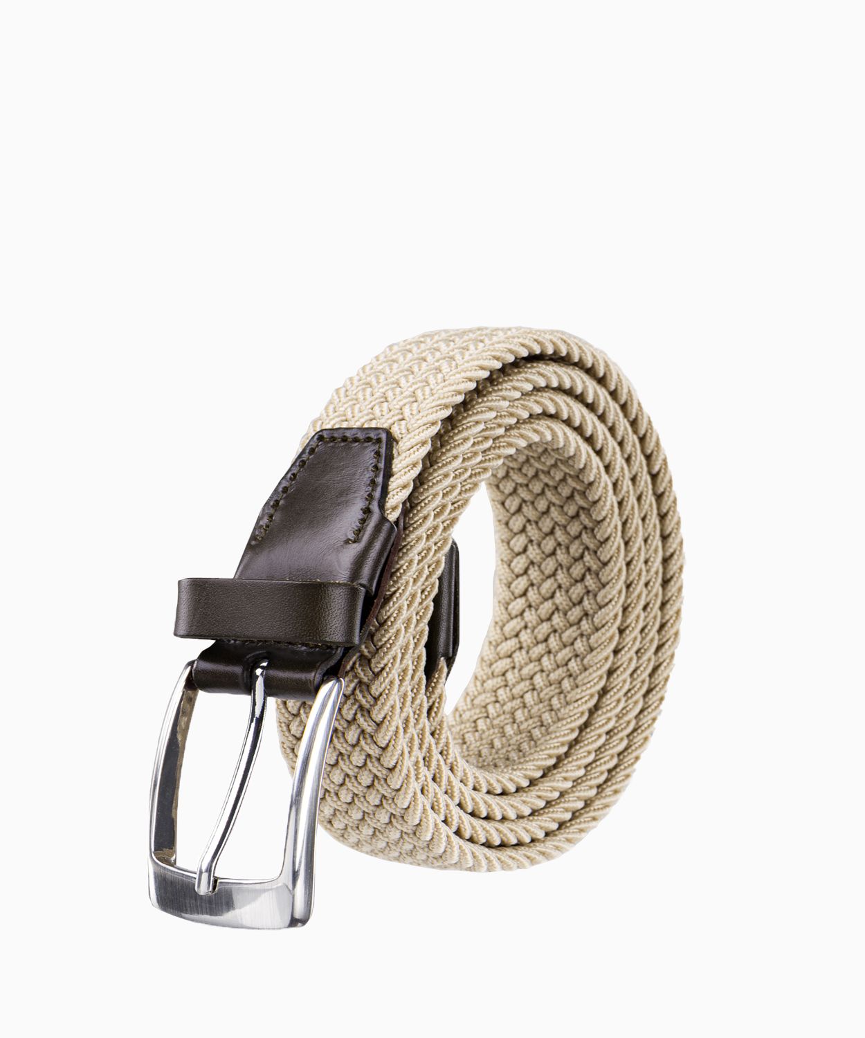 Beżowy elastyczny pasek męski rozmiar l