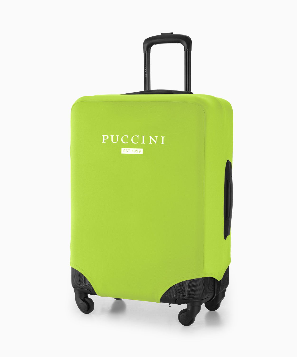 Pokrowiec ochronny na średnią walizkę limonkowy