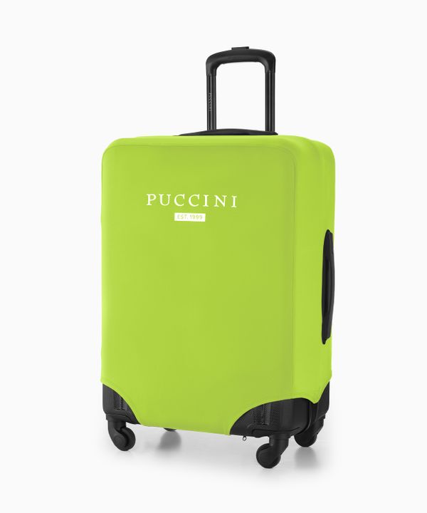 Pokrowiec ochronny na średnią walizkę limonkowy