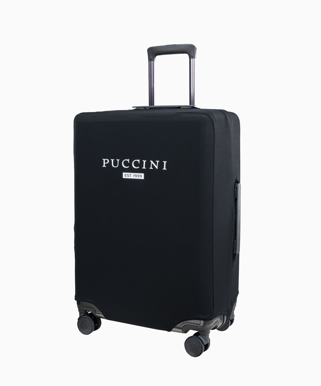 Pokrowiec na średnią walizkę elastyczny czarny