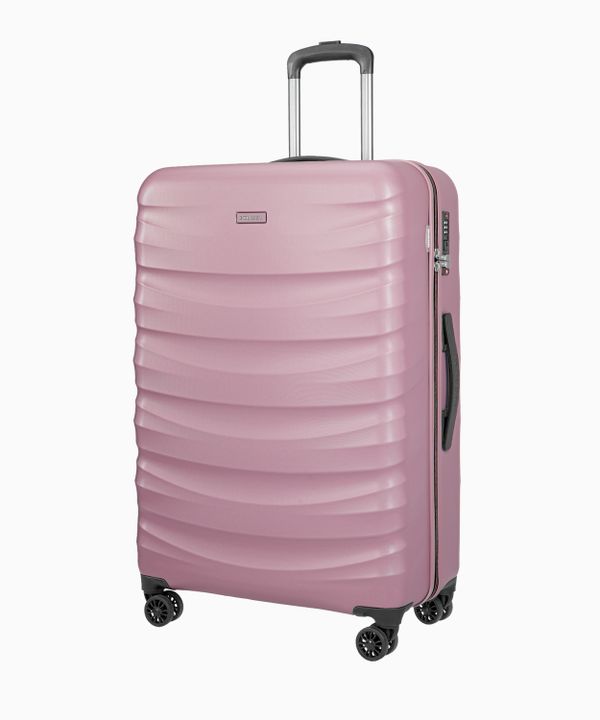 Walizka na kółkach z poliwęglanu duża różowa