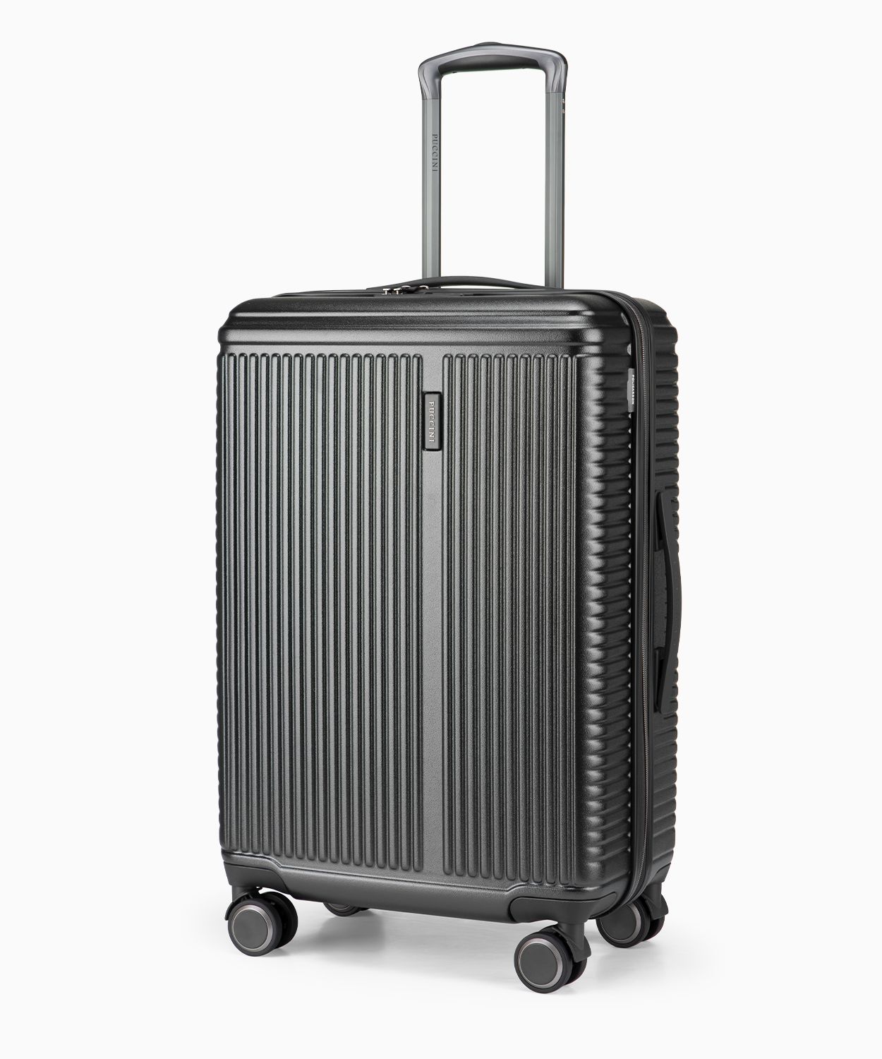 Średnia walizka na kółkach antracytowa