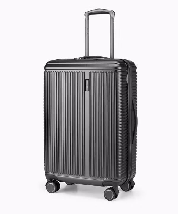 Średnia walizka na kółkach antracytowa