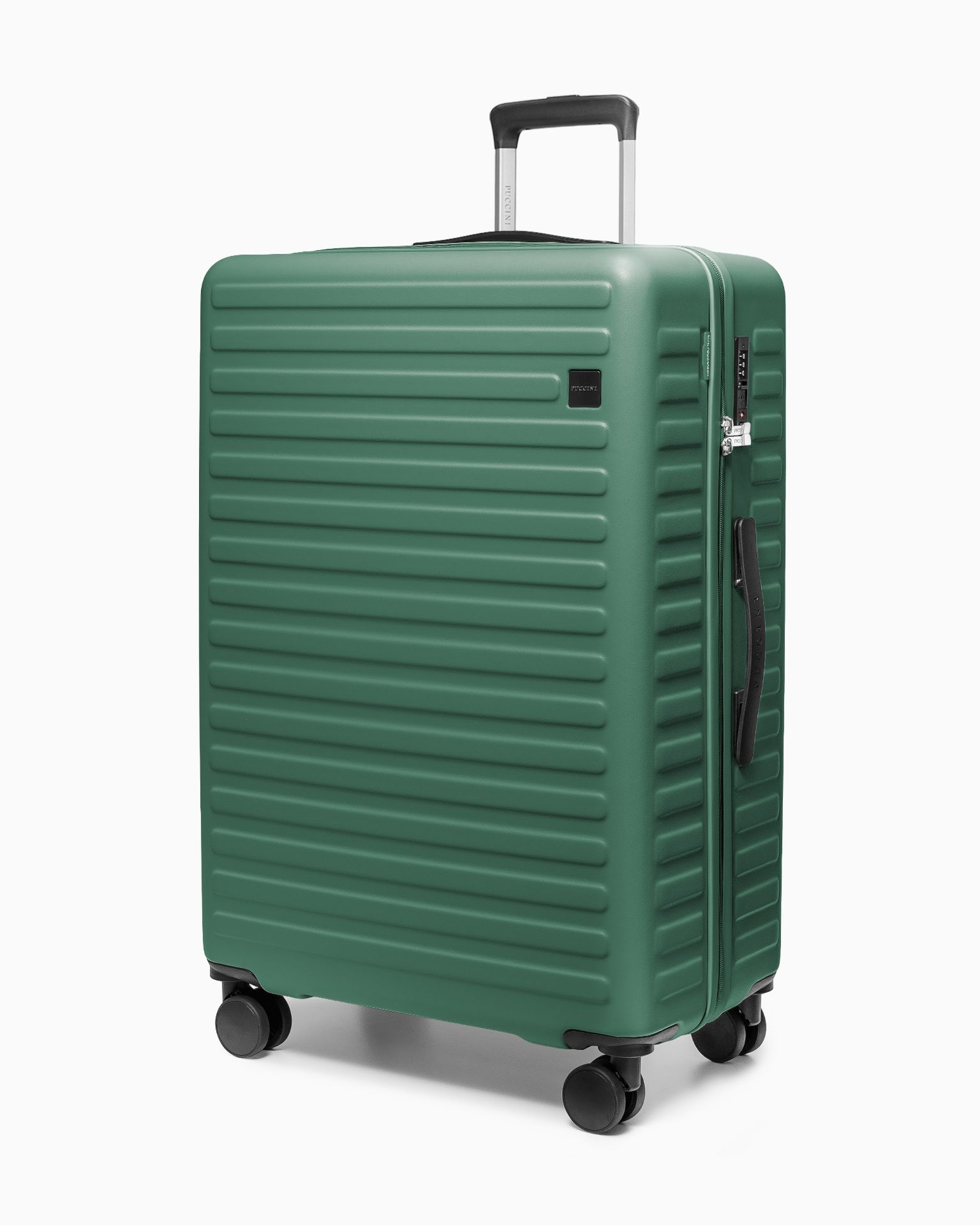 Walizka duża na kółkach z poliwęglanu zielona