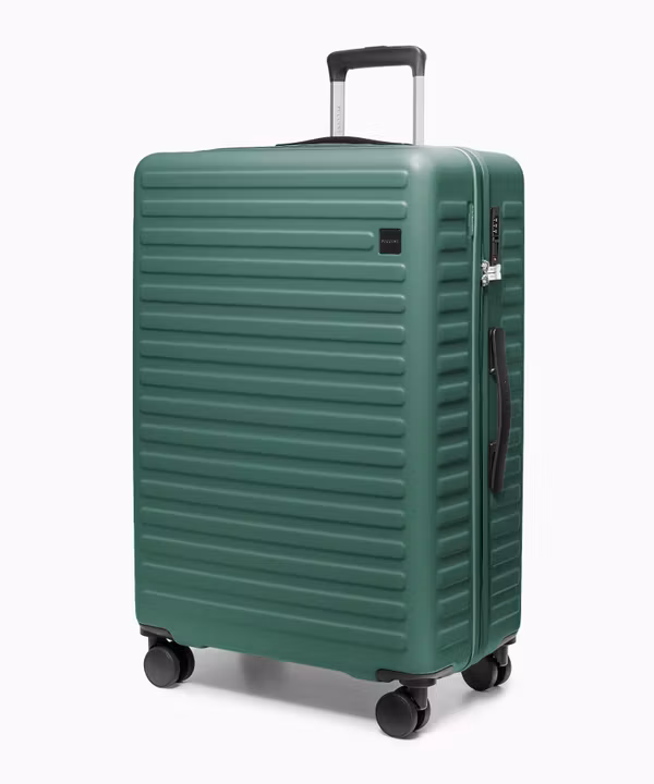 Walizka duża na kółkach z poliwęglanu zielona