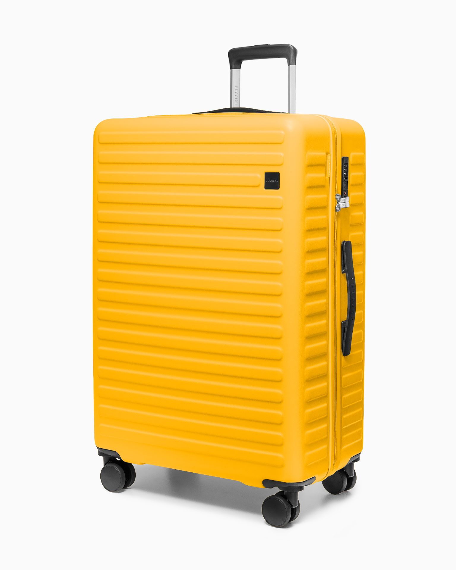 Walizka duża na kółkach z poliwęglanu żółta