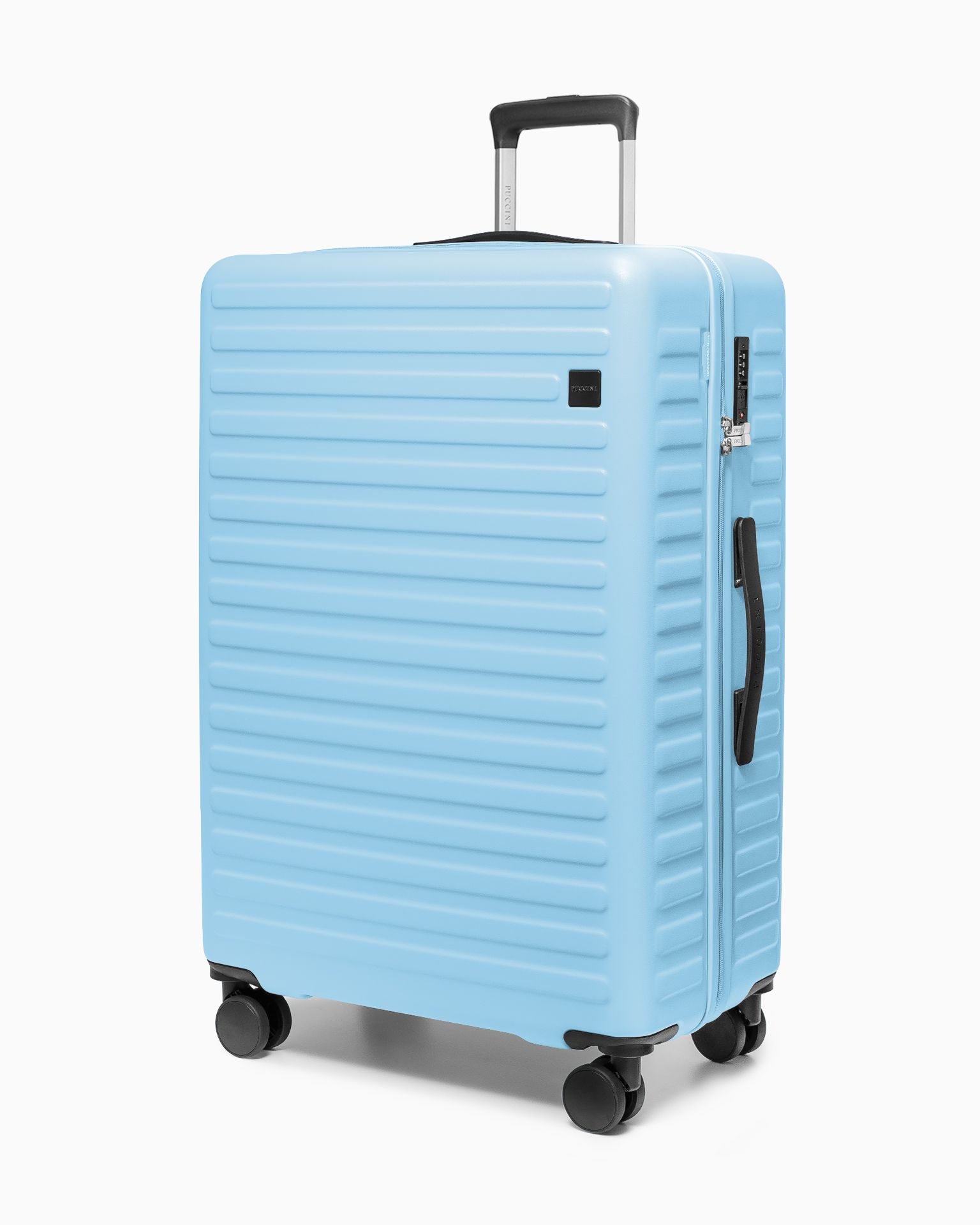 Walizka duża na kółkach z poliwęglanu niebieska